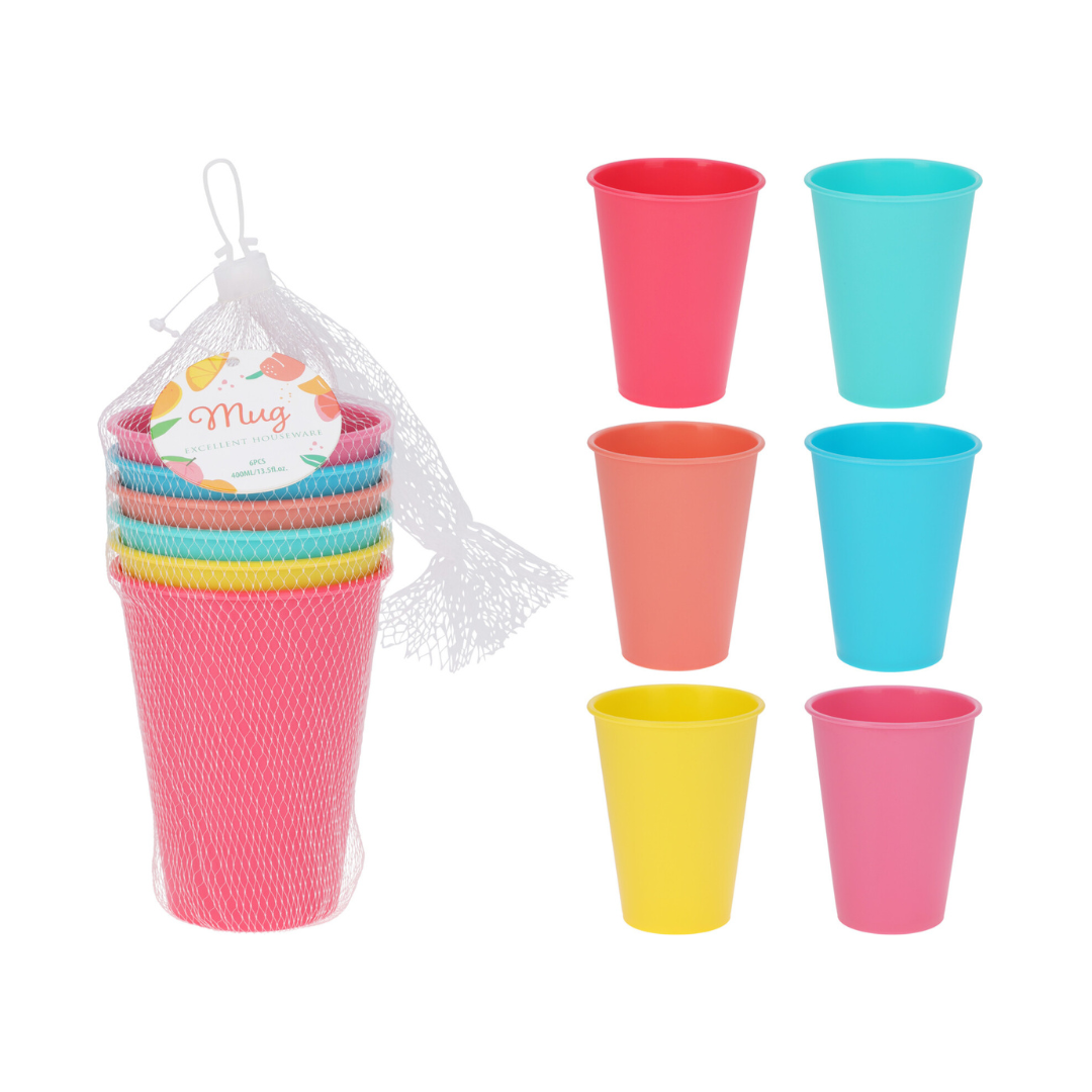 Bright Picnic Tumblers - 6pc Set (400ml)