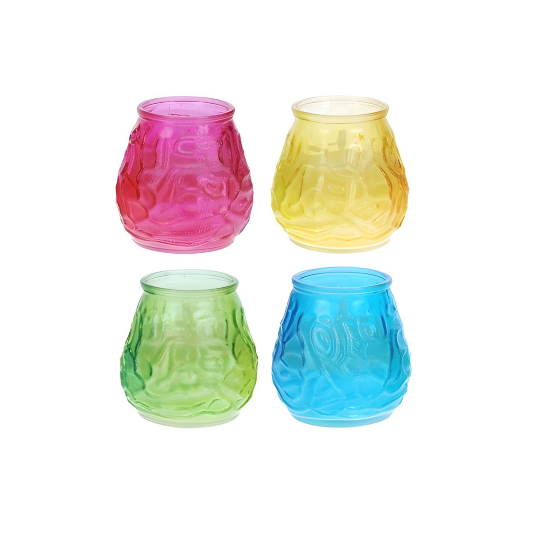 Citronella Candle in Coloured Glass Jar