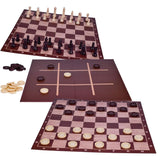 3 in 1 Classic Game Set - Chess / Draughts / Noughts & Crosses