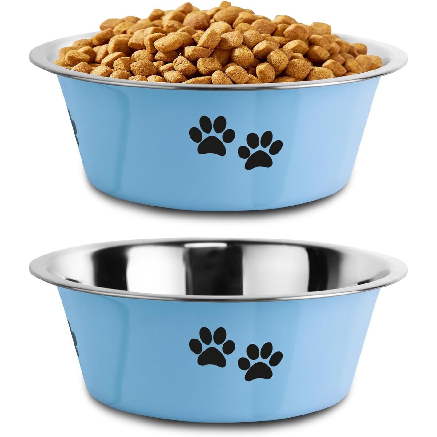 Dog Bowl -14cm Non-Slip Stainless Steel - Assorted Colours