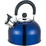2.5 Litre Stainless Steel Whistling Kettle with Folding Handle - Assorted Colours
