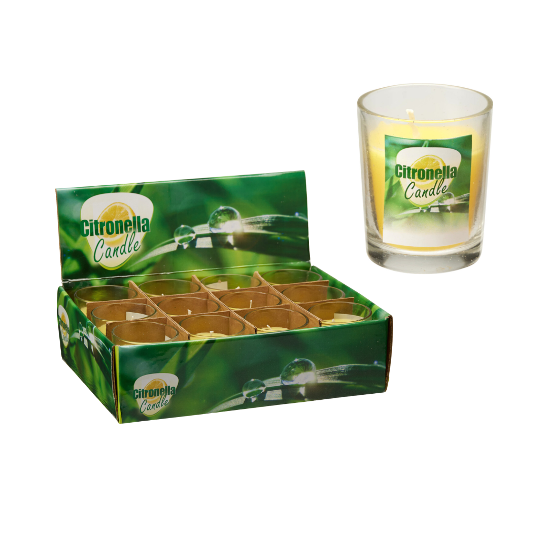 Citronella Candle in Glass Pot