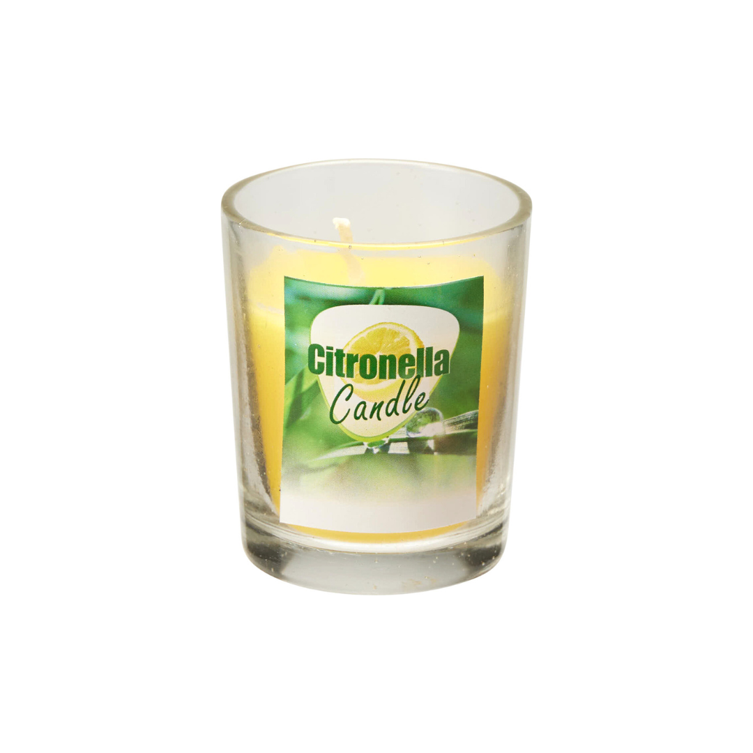 Citronella Candle in Glass Pot