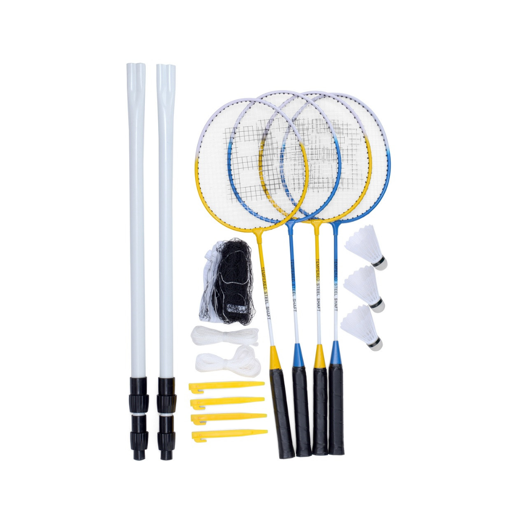 4 Player Pro Badminton Set with Net