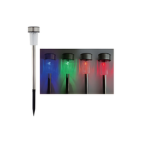 10pc Colour Changing Stainless Steel Solar Lights