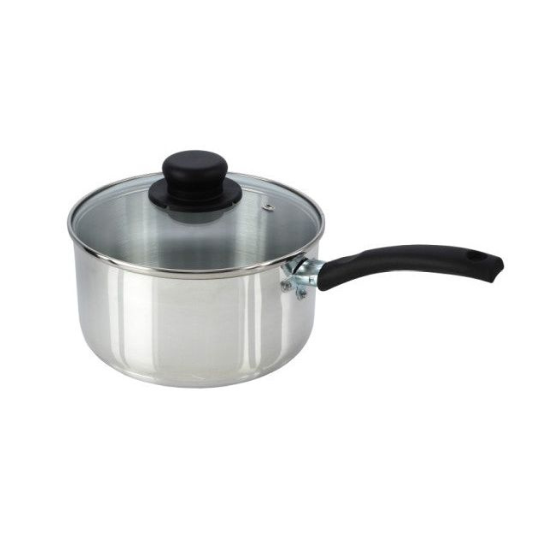 15cm Polished Aluminium Saucepan + Lid