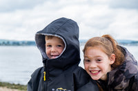 Saltie Junior Changing Robe - Black/Grey