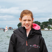 Saltie Junior Changing Robe - Black/Hot Pink