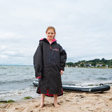 Saltie Junior Changing Robe - Black/Hot Pink