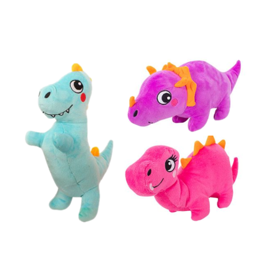 Plush Dinosaur Dog Toy