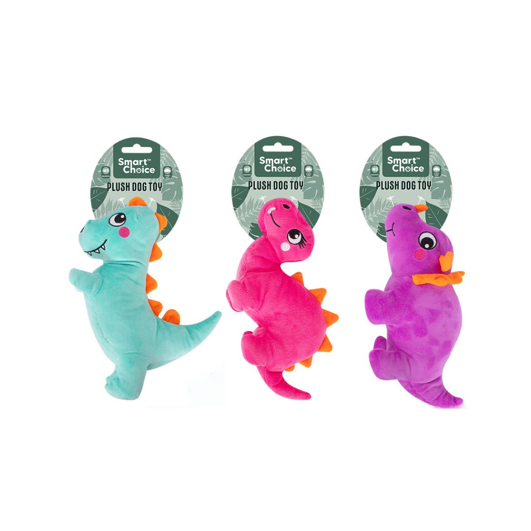 Plush Dinosaur Dog Toy