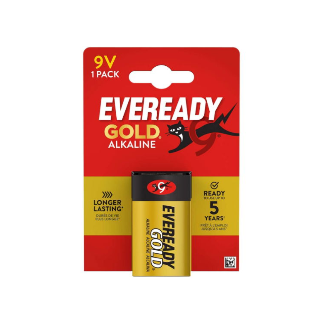 Eveready Size 9V Alkaline Gold Battery