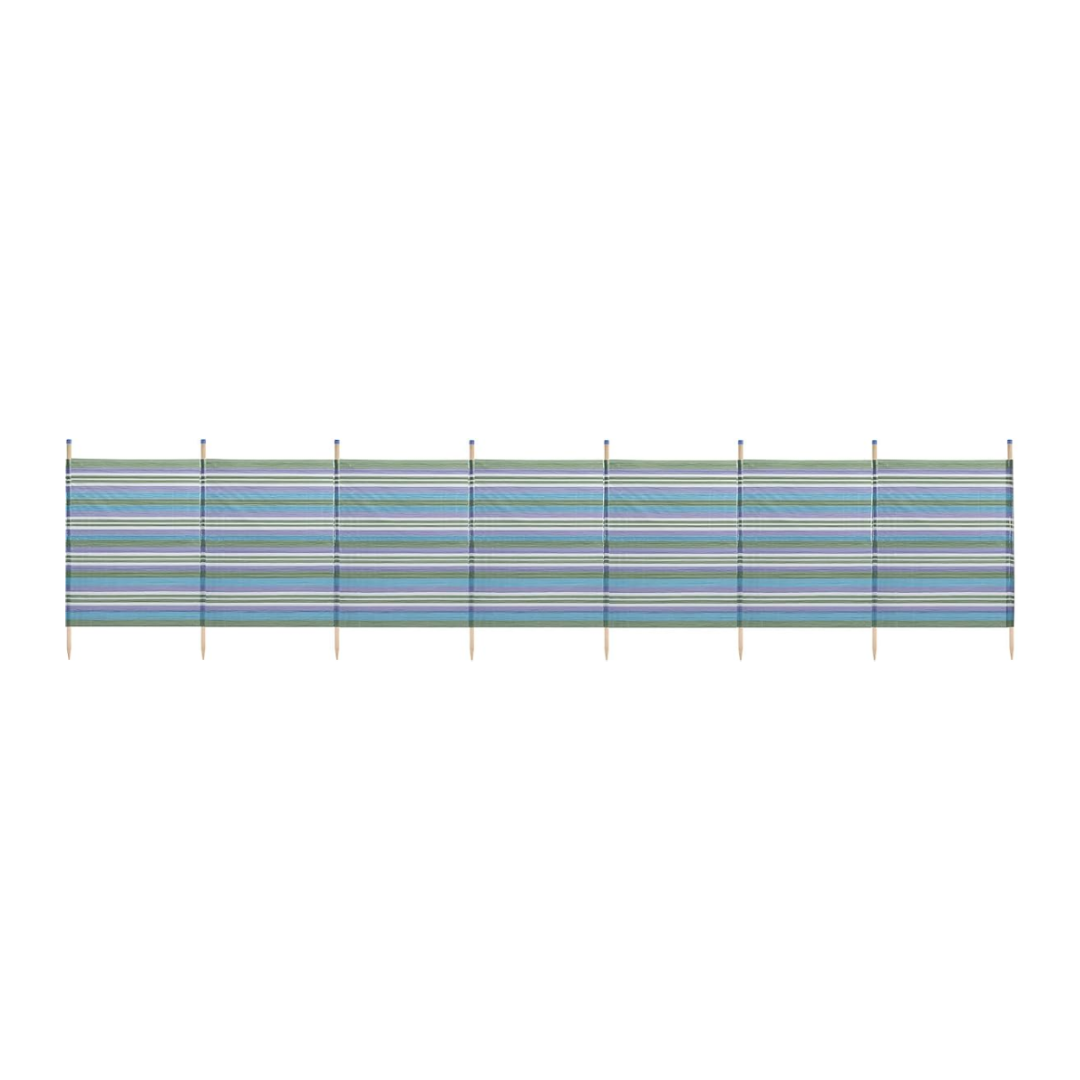 Tall Green Stripe 8 Pole Windbreak