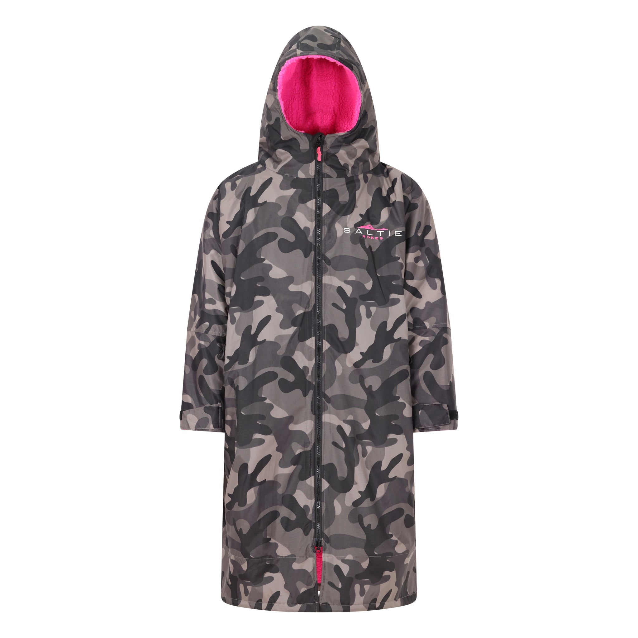 Saltie Elite Changing Robe - Storm Camo/Hot Pink