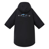 Saltie Junior Changing Robe - Black/Cyan