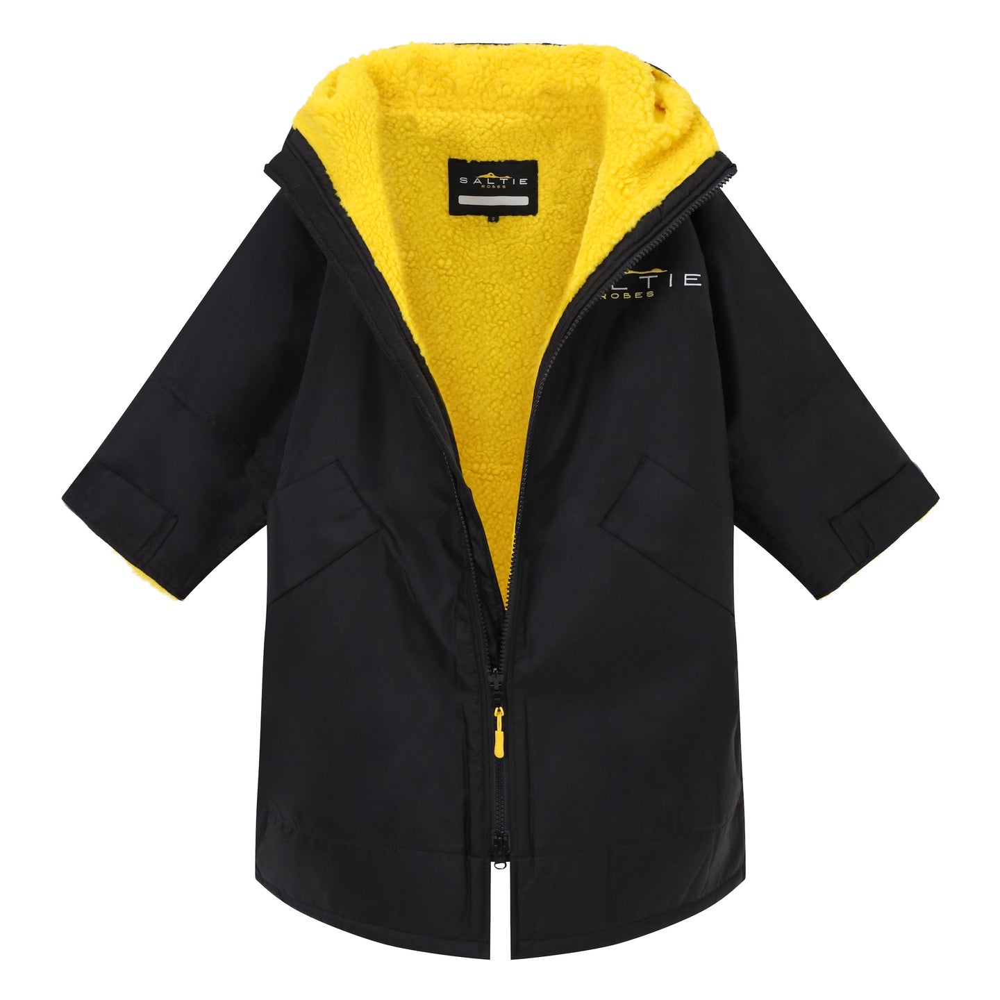 Saltie Junior Changing Robe - Black/Yellow