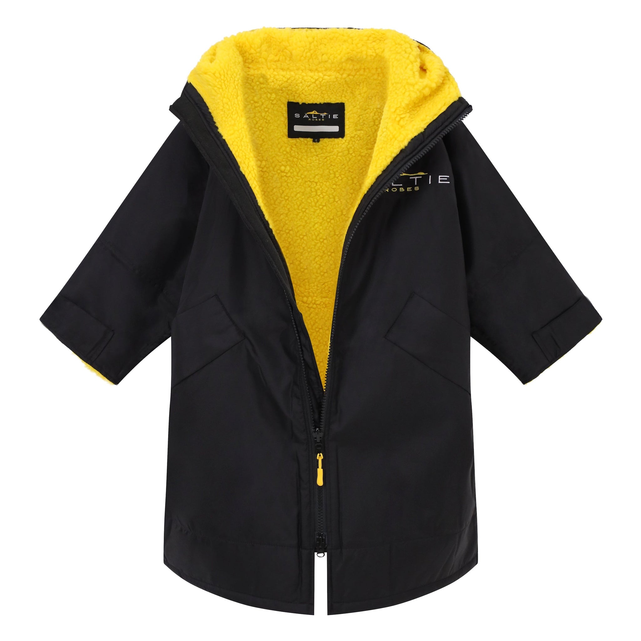 Saltie Junior Changing Robe - Black/Yellow