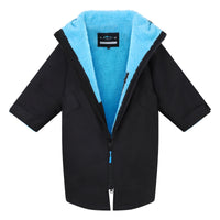 Saltie Junior Changing Robe - Black/Cyan
