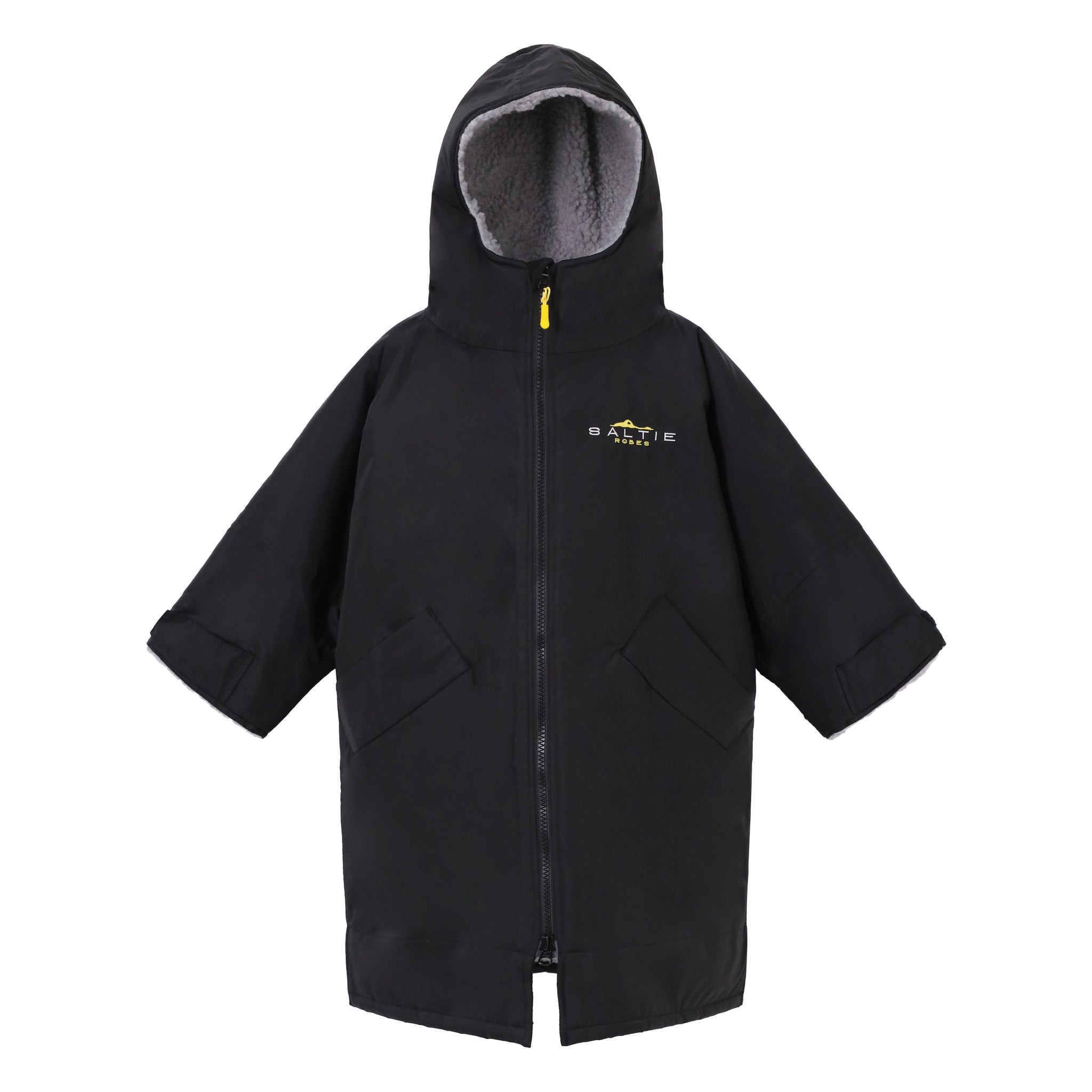 Saltie Junior Changing Robe - Black/Grey