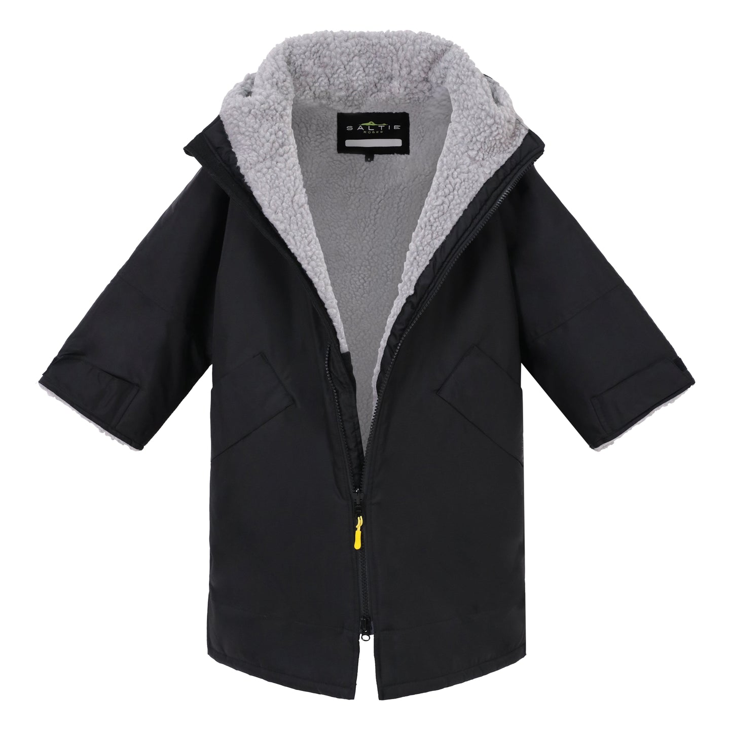Saltie Junior Changing Robe - Black/Grey