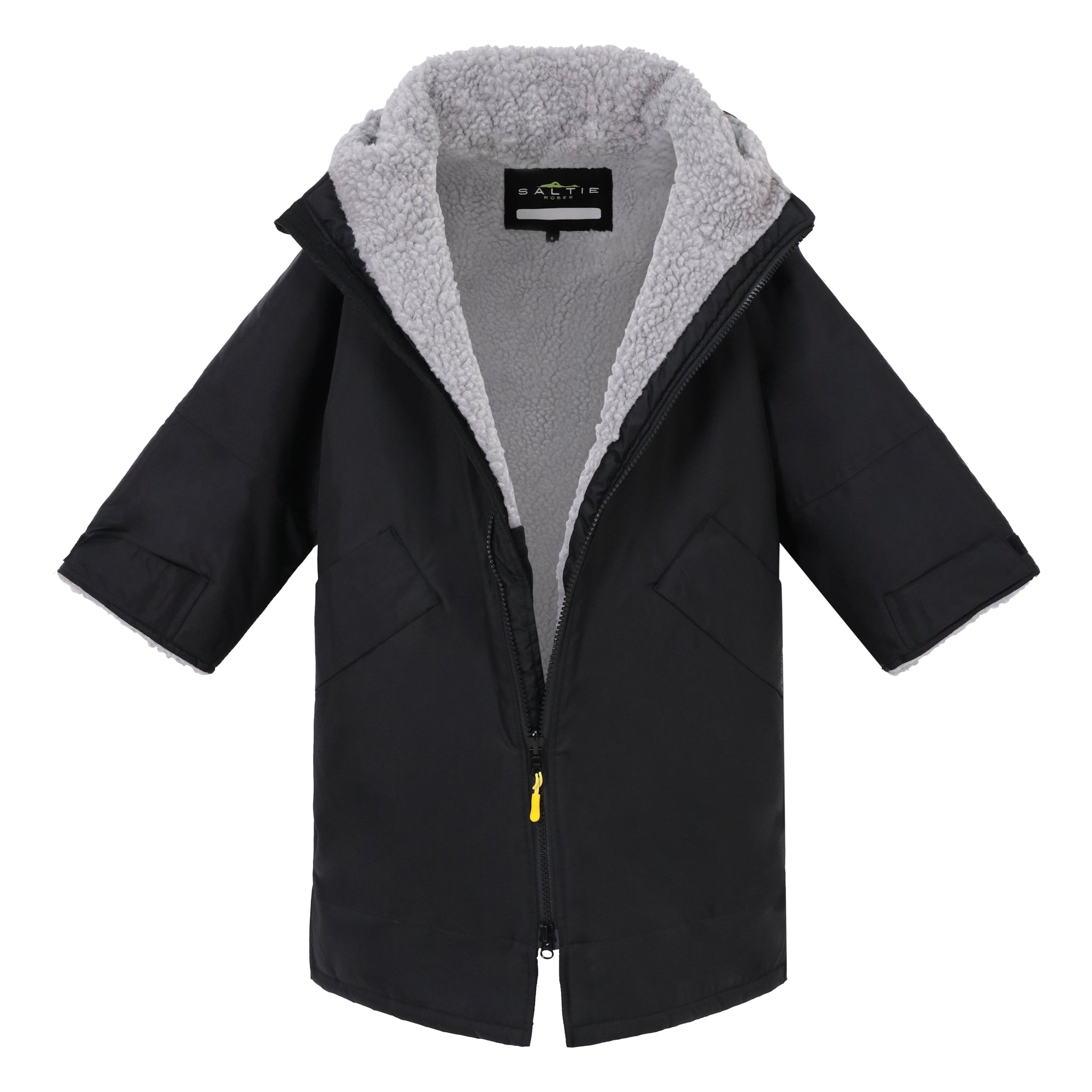 Saltie Junior Changing Robe - Black/Grey