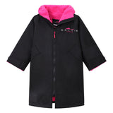 Saltie Junior Changing Robe - Black/Hot Pink