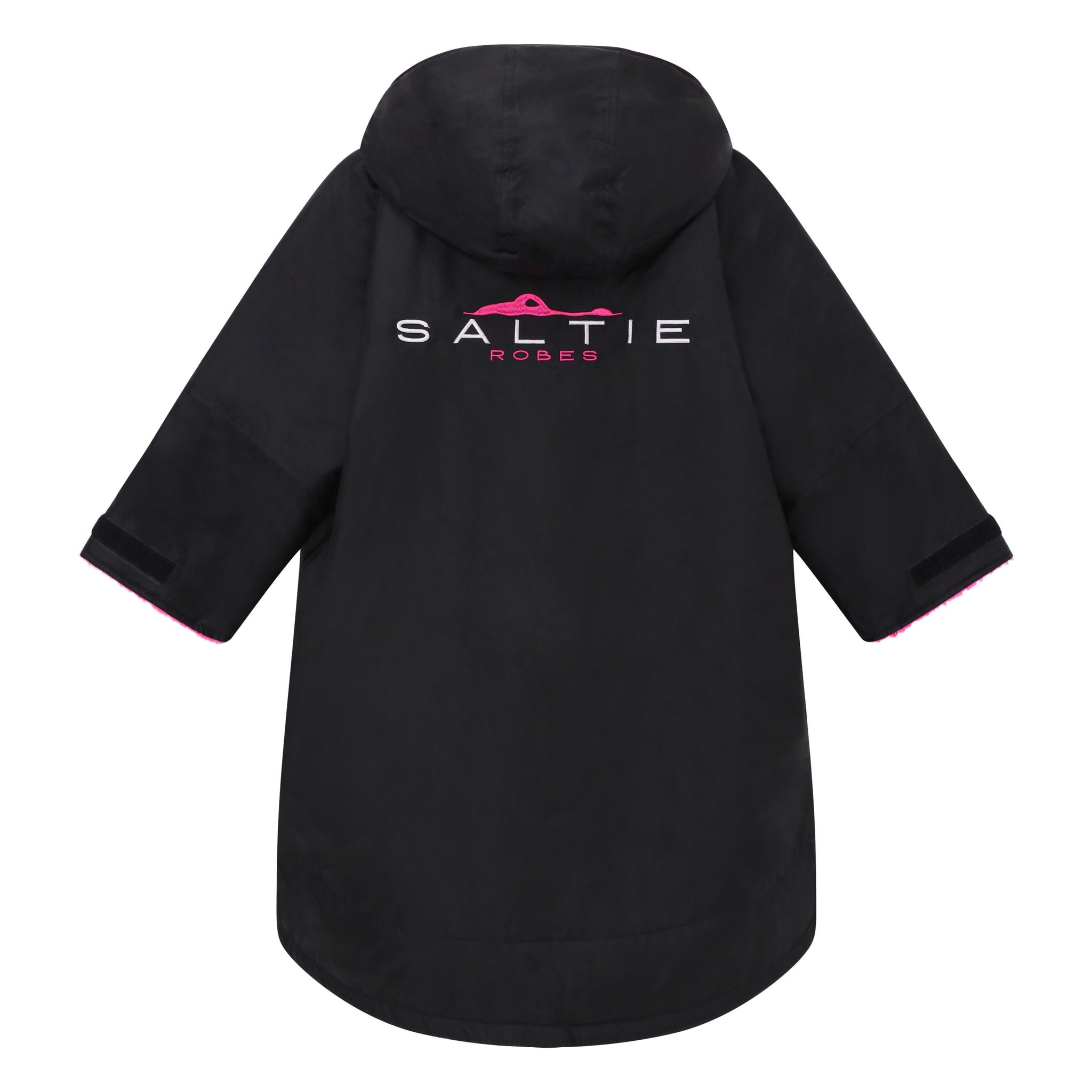 Saltie Junior Changing Robe - Black/Hot Pink