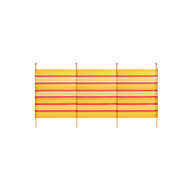 4 Pole Standard Windbreak - Yellow Stripe