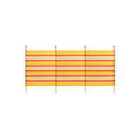 4 Pole Standard Windbreak - Yellow Stripe