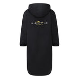SALTIE Changing Robe in grey, weather resistant, perfect for changing on the beach and made using 100% recycled materials. The SALTIE changing robe is designed keep you warm and dry during your sea swim, beach walks and all of your outdoor adventures.