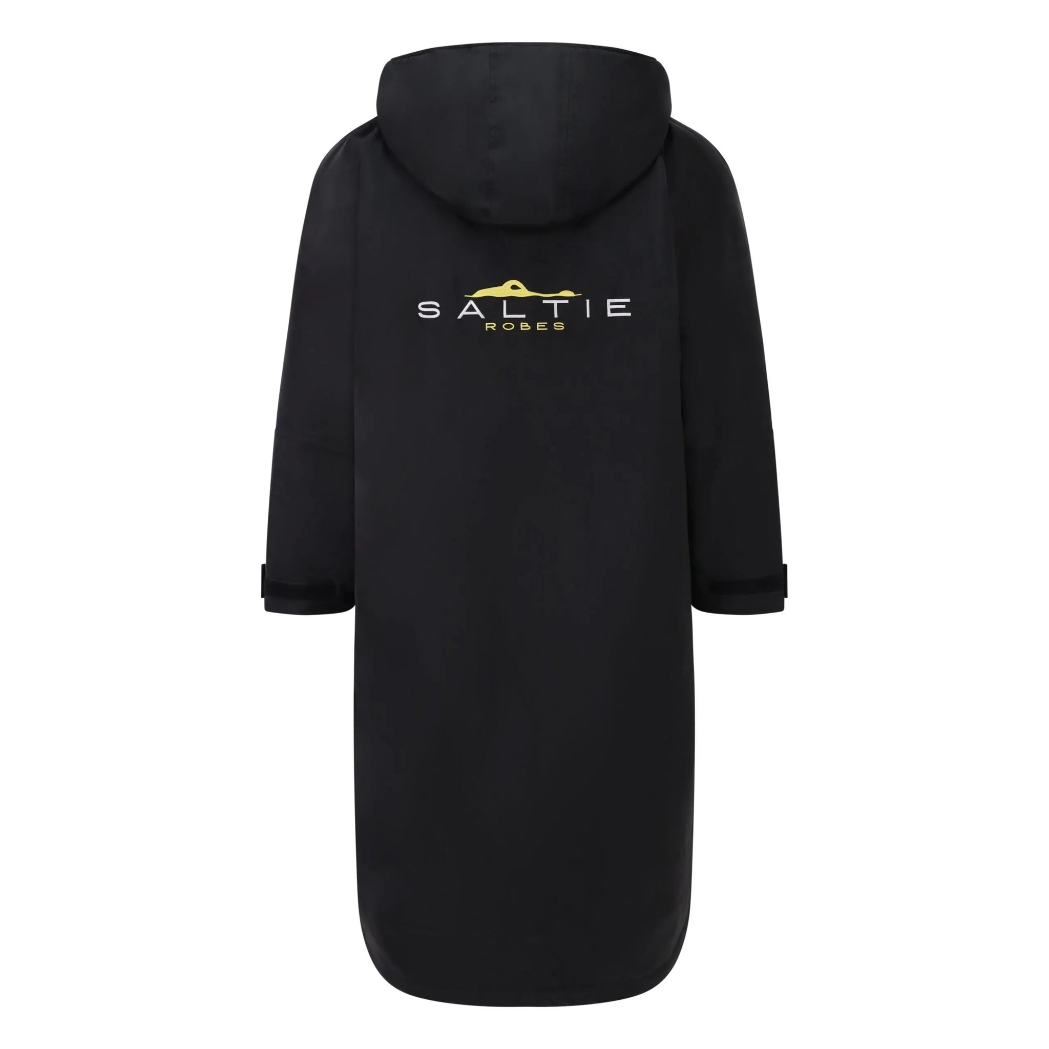 SALTIE Changing Robe in grey, weather resistant, perfect for changing on the beach and made using 100% recycled materials. The SALTIE changing robe is designed keep you warm and dry during your sea swim, beach walks and all of your outdoor adventures.