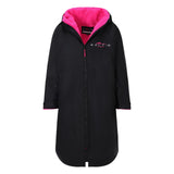 SALTIE Changing Robe in pink, weather resistant, perfect for changing on the beach and made using 100% recycled materials. The SALTIE changing robe is designed keep you warm and dry during your sea swim, beach walks and all of your outdoor adventures.