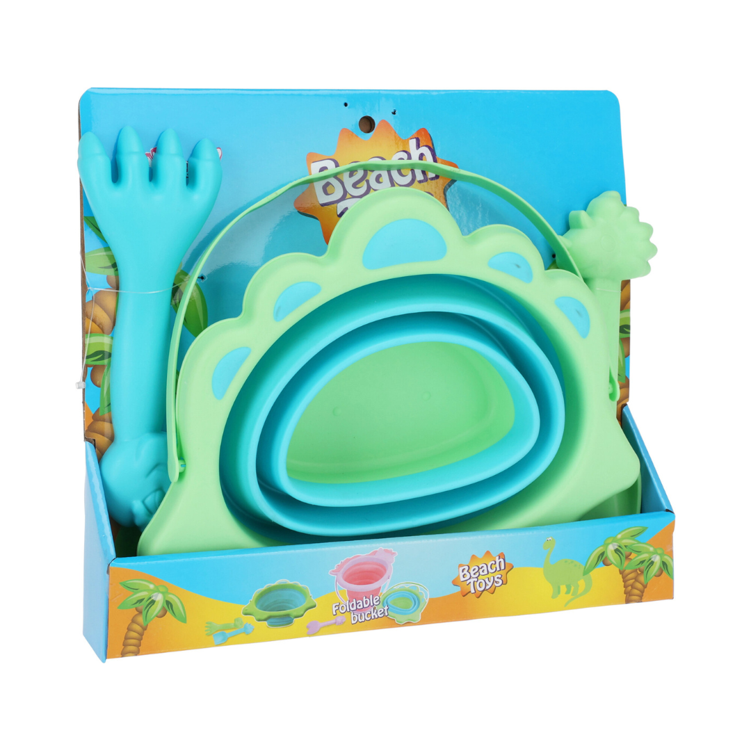 Dinosaurs & Unicorns Collapsible Beach Bucket