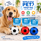 Vinyl Football Dog Toy with Squeaker – 7.5cm