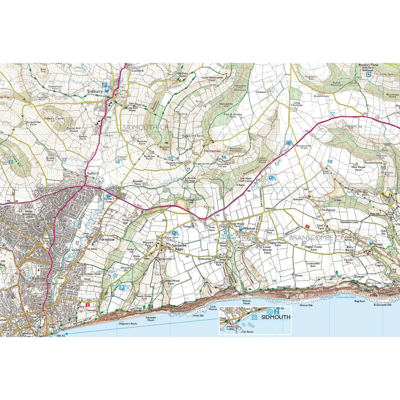 Around & About Sidmouth Map