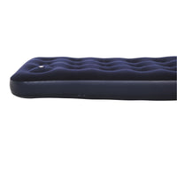 Single Flocked Airbed with Built in Pillow & Pump