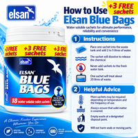 Elsan Blue Toilet Sachets – Pack of 21