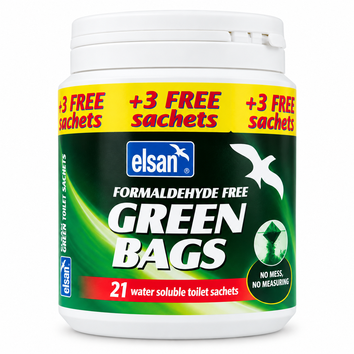 Elsan Green Toilet Sachets Tub of 21