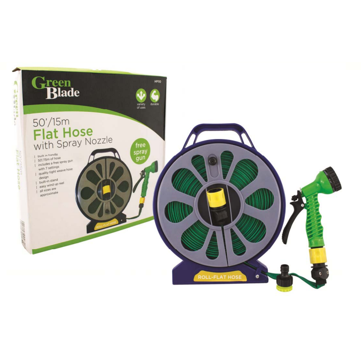 15M Flat Hose With 7 Function Spray Gun