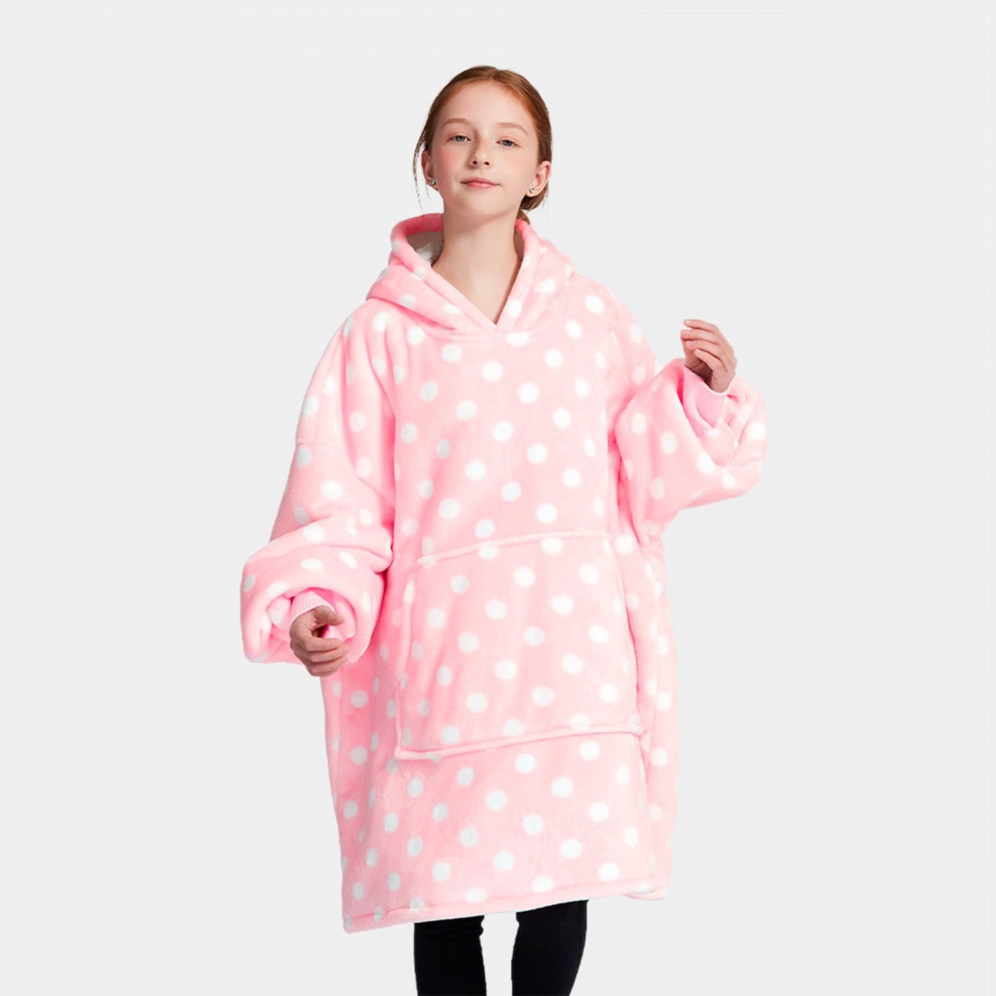 Junior/ Toddler Big Cosie - Pink & White Spot
