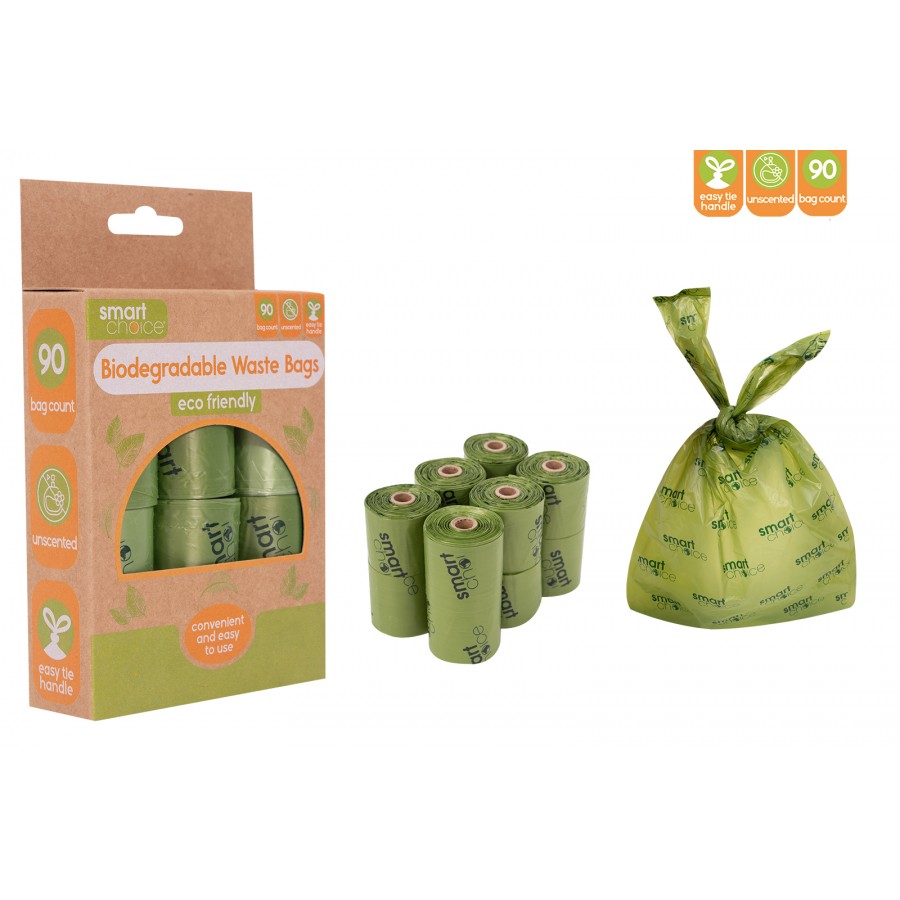 Biodegradable Dog Waste Bags - 90pk x 6 Rolls