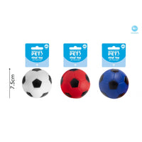 Squeaky Vinyl Football Dog Toy x1 - 7cm - Asstd Colours
