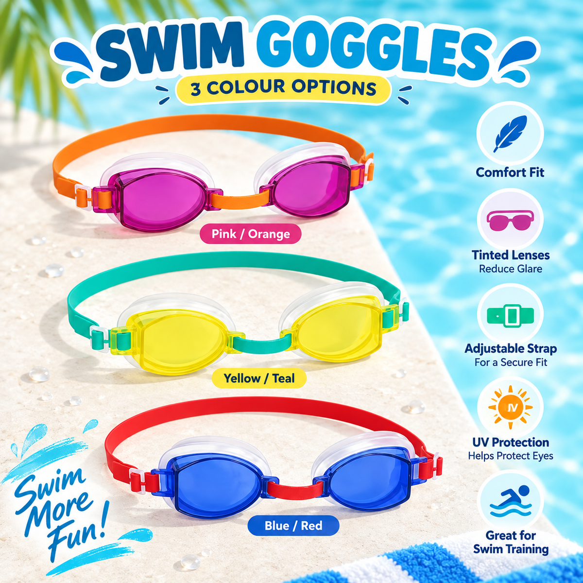 Youth Swimming Goggles 7+