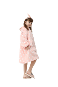 Junior/ Toddler Big Cosie - Pink & White Spot