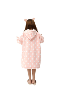 Junior/ Toddler Big Cosie - Pink & White Spot