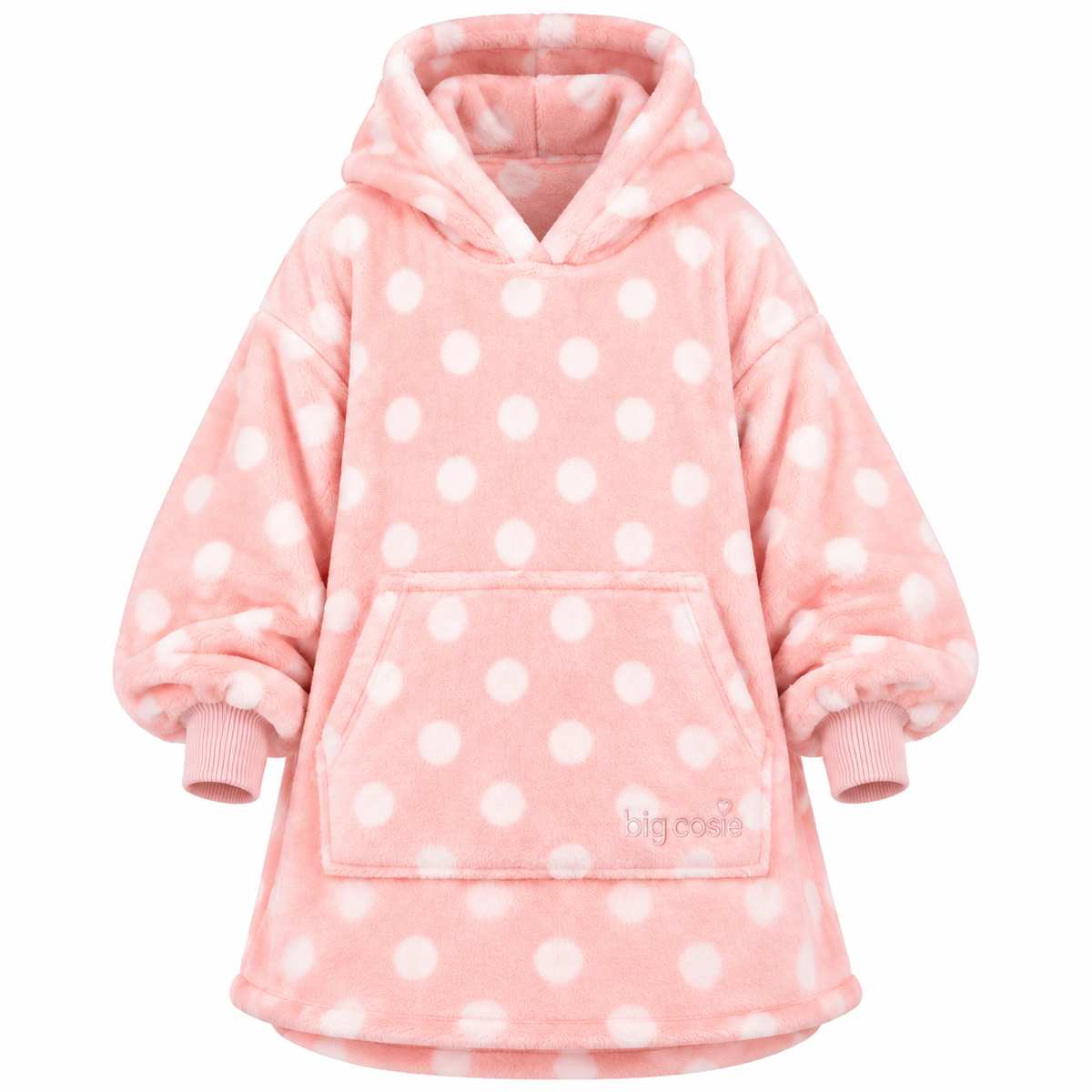 Junior/ Toddler Big Cosie - Pink & White Spot