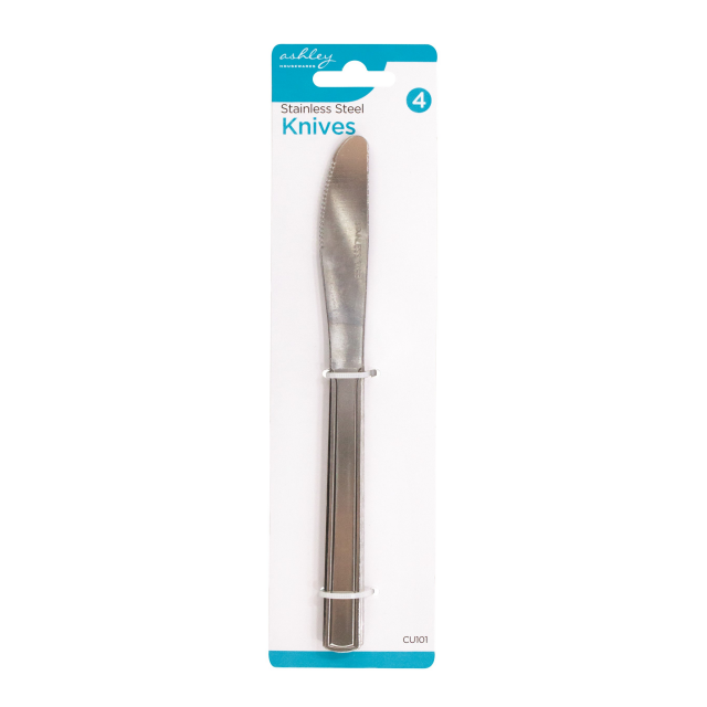 Stainless Steel Knives 4pk on Card