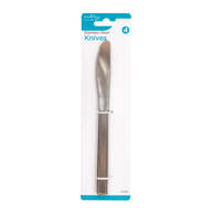 Stainless Steel Knives 4pk on Card