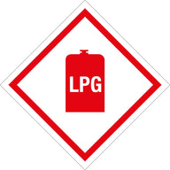 Self Adhesive LPG Sticker 100x100mm