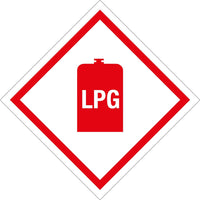 Self Adhesive LPG Sticker 100x100mm
